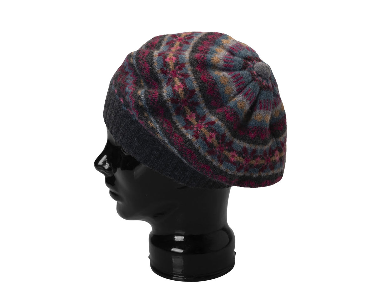 Alloa Beret | Velvet Fairisle