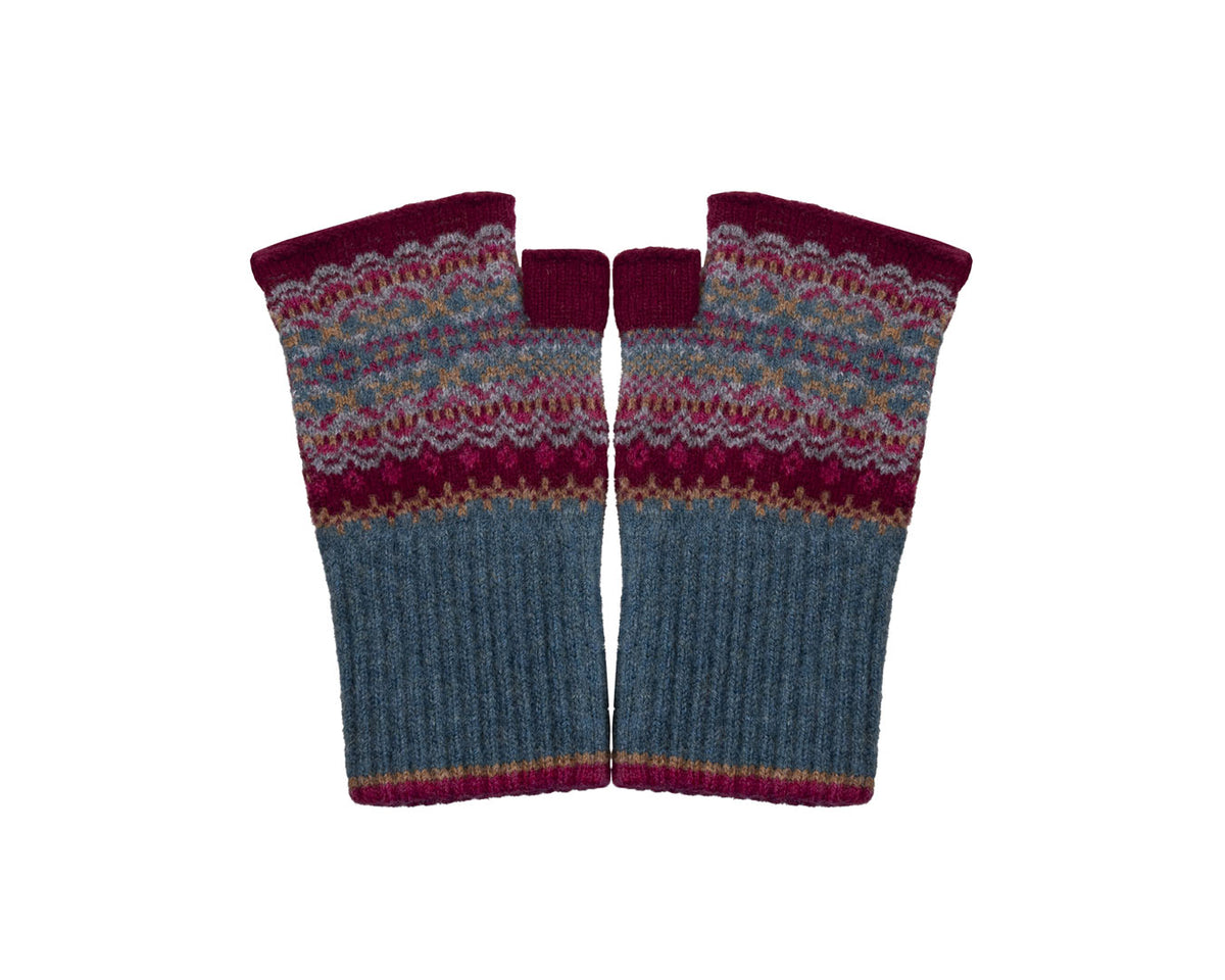 Alloa Open Mitts | Velvet Fairisle