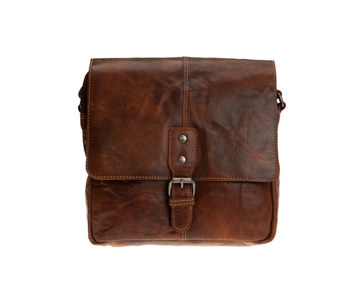 Rugged Hide, Vintage Satchel Bag | Brandy Leather, - ©The Hattery Katoomba    