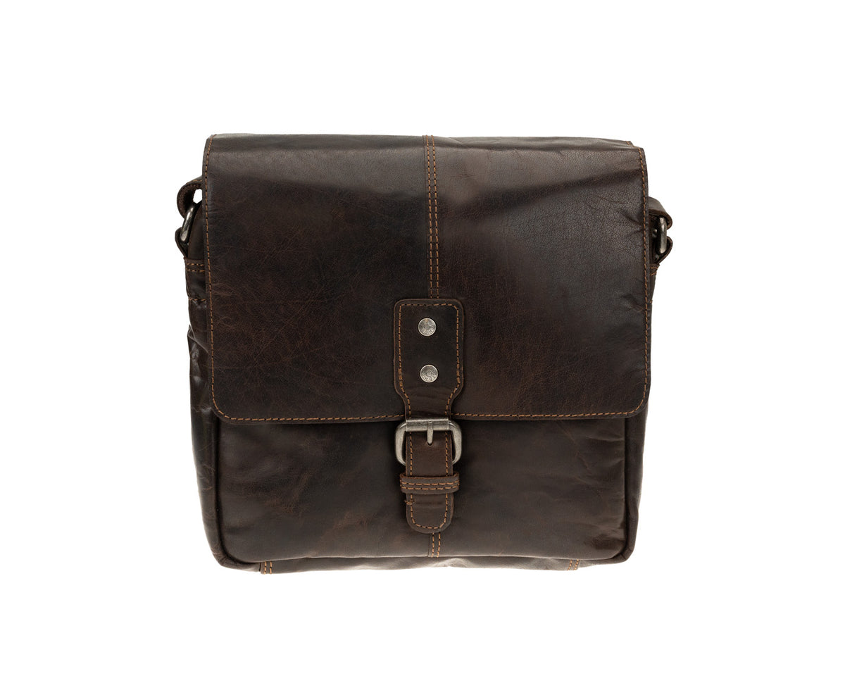Rugged Hide, Vintage Satchel Bag | Dark Brown Leather, - ©The Hattery Katoomba    